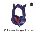 Original Razer Pokemon Gengar Edition RGB Kraken V3 X Wired USB Gaming Headset - TriForce 40mm Drivers - HyperClear Cardioid Mic.