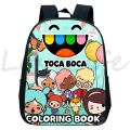 Toca Life World Backpack Cartoon Toca Boca School Bags Kids Kindergarten Bagpack Boys Girls Anime Rucksack Mini Bookbag Mochila.