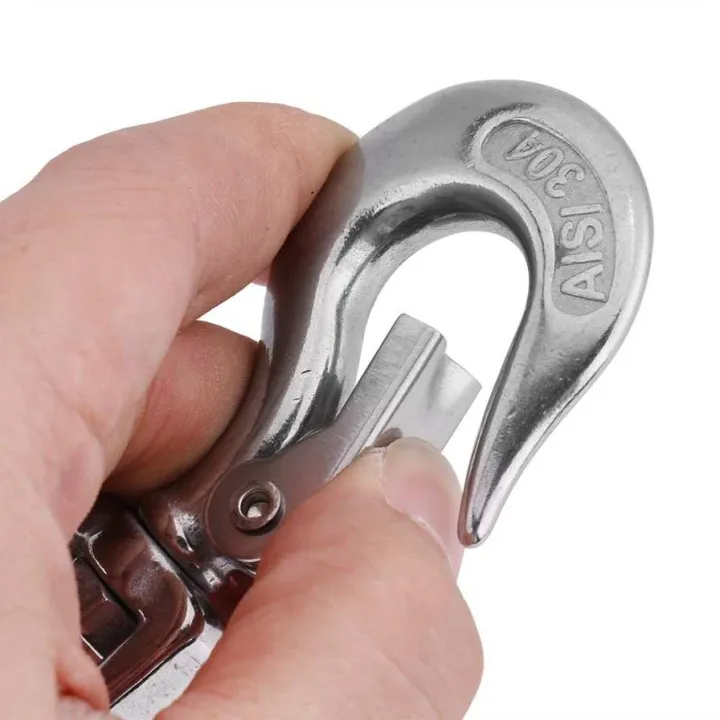 Stainless%20Steel%20Eye%20Hook%20To%20Swivel%20with%20Safety%20Catch%20Lifting%20Chain%20Snap%20-%20Image%204