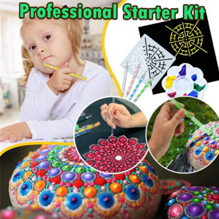 38Pcs%20Mandala%20Dotting%20Tools%20Painting%20Kit%20-%20Dot%20Paint%20Stencils%20Tool%20Set%20Art%20Craft%20Supplies%20Set%20Kit%20Tray%20Brush%20Pen%20-%20Image%208