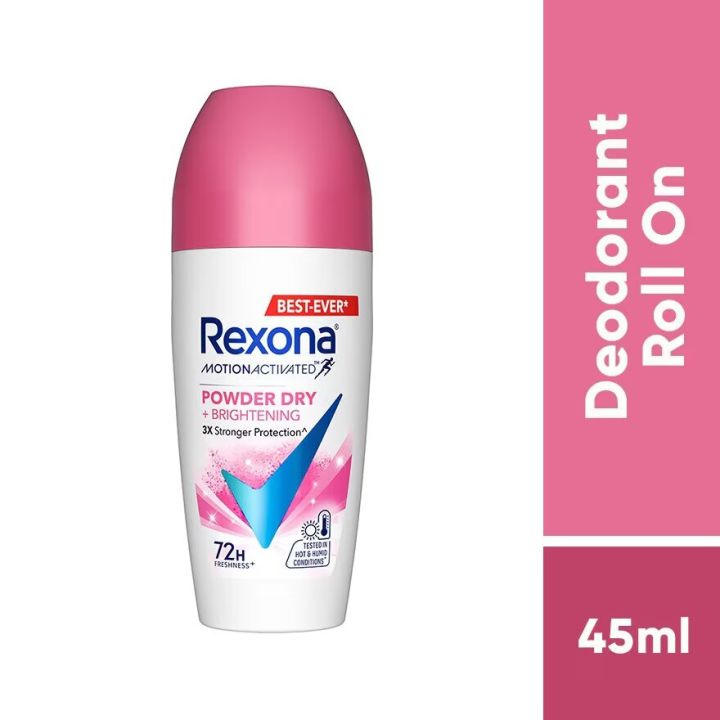 Rexona - Power Dry Brightening Deodorants Dry Roll On For Women - 45ml
