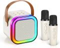 K12 Mini Karaoke Machine Portable Wireless Bluetooth Speaker with Microphone Set HiFi  Sound Karaoke Speaker for Home Party Outdoor. 