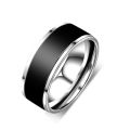 Cross-border jewelry mobile phone label NFC titanium steel ring smart wearable ring black technology smart ring nfc spot. 