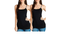 2 Pcs Black Combo Ladies Inner tops For All Season Use Cotton Tank tops Camisoles- Two pcs. 
