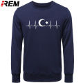 REM turkey fans cheer moon star heartbeat Fo'r men casual cotton long sleeve T-shirt funny Turkish flags Hoodies, sweatshirts.