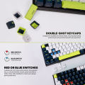 FANTECH ATOM87S MK877S MECHANICAL GAMING KEYBOARD MORI EDITION BLUE & WHITE. 