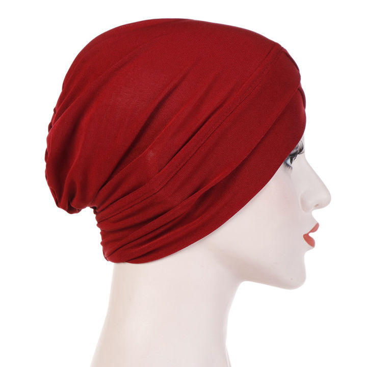 New%20Cross%20Head%20Wrap%20Chemo%20Bandana%20Muslim%20Cap%20Women%20Solid%20Color%20Bohemian%20Stretchy%20Turban%20Hat%20Multifunctional%20Scarf%20Hijab%20Caps%20-%20Image%205