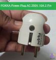 POKKA Electrical Power Plug AC 250V 10A 16A 2 Pin Round European Standard EU Male Plug Power Adapter AC Power Connector Cable Cord Male Plug.