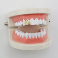 【JOY KKDid mall】1pc Golden Silver Crown Tooth Grills Cap Hip Hop Bottom Tooth Gems Braces Decor Body Gifts Dental Accessories.