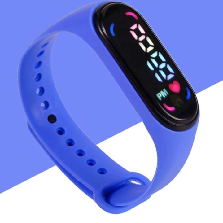 Sports LED digital watch women men silicone waterproof  wristwatch