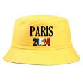 Summer Paris 2024 Reversible Bucket Hat Unisex Adult Cotton Fisherman Cap Woman Man Cool Cotton Bob Hat Teen Solid Sun Cap.