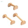 2Pcs Wood Parallettes Fitness Sturdy Stable Handstand Push up for Gym 25 cm. 