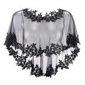 Women Party Bridal Casual Lace Shawl Wedding Cape Evening Dress Cape Style Shawl Elegant Light Sheer Gauze.