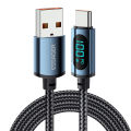 ESSAGER 7A/PD 29W/PD 100W Type-C To USB A/Type-C/iP Fast Charge Digital Display Data Cable For Samsung Galaxy S22 S22 Ultra For Xiaomi Mi 12T Redmi Note 12 For iPhone 14 14 Plus 14 Pro Max-1M-29W. 