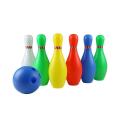 8 Pcs/Set Kids Solid Color Pins Balls Bowling Game Indoor Sport Development Toy. 