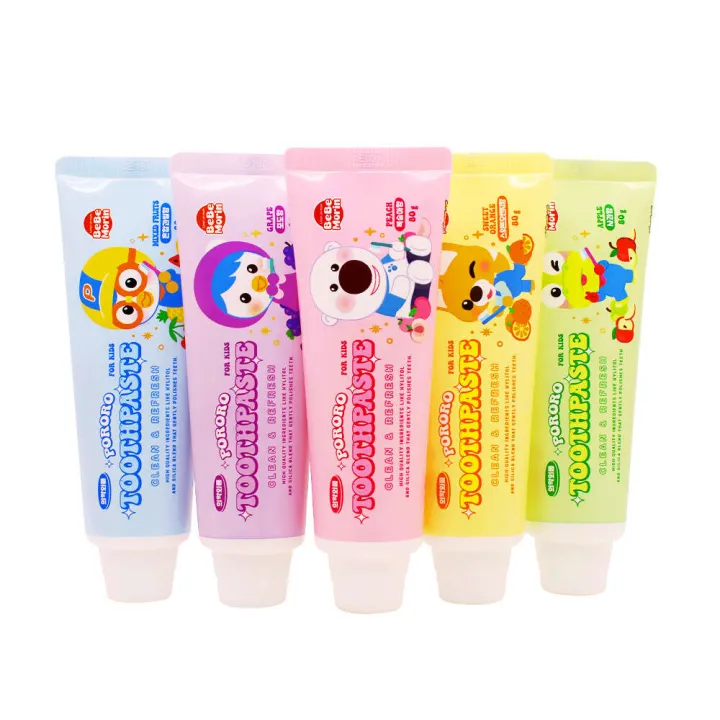Korean%20Children's%20Poloro%202-year-old%20Strawberry%20Grape%20Peach%20Orange%20Flavor%20Low%20Fluoride%20Toothpaste%20-%20Image%205