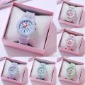 Kingstar123 Children Cartoon KT Cat Luminous Watch Female Student Korea Simple Cute Girl Heart Silicone Strap.