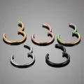 1PC 12G-20G Septum Piercing Surgical Steel Clicker Hinged Segment Ring Goth Nose Hoop Earrings Lip Ear Cartilage Helix Piercings. 
