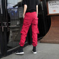 2023Autumn New Cargo Pants StreetinsLarge Size Slimming Couple Men and Women Straight-Leg Trousers More than Climbing Pants Pockets.