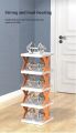 1 pcs 7-Layer Multi-Layer Shoe Rack: Plastic Detachable Storage Organizer for Efficient Shoe Organization. 