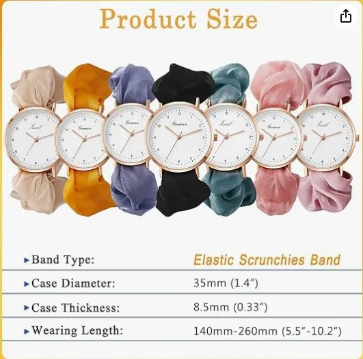 OIDEA%20Women%20Elastic%20Band%20Wristwatch:%20Scrunchies%20Band%20Stretch%20Watches%20Quartz%20Analog%20Easy%20Reader%20Watches%20for%20Women%20Ladies%20-%20Image%204