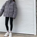 Students Hong Kong Style Thick Trendy Loose Women's Puffer Jacket Coat Cotton-Padded Jacket Winter Korean Style down Anti-Season ins. 