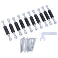 Wall Outlet Repair Tool, Junction Box Repair Set Standard Size Strut Bolt and Wrench Clear Threads for Electrical Box Installation.