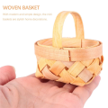 120Pcs Wood Chip Mini Baskets Manual Woven Baskets Ornaments Candy Storage Box.