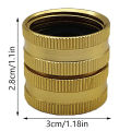 1Pc Two-Way Female Connector Solid Brass Garden Hose Adapter 3/4 Female-To-Female Hose Adapter For Irrigation Connector Conbo. 