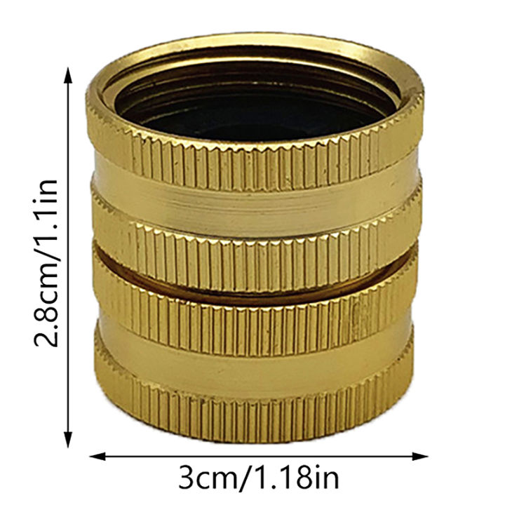 1Pc%20Two-Way%20Female%20Connector%20Solid%20Brass%20Garden%20Hose%20Adapter%203/4%20Female-To-Female%20Hose%20Adapter%20For%20Irrigation%20Connector%20Conbo%20-%20Image%202