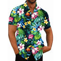 3D Printed Flower Shirt For Men Hawaiian Summer Fashion Beach Shirt Comfortable Top Blouse Short Sleeves Streetwear Clothing. 