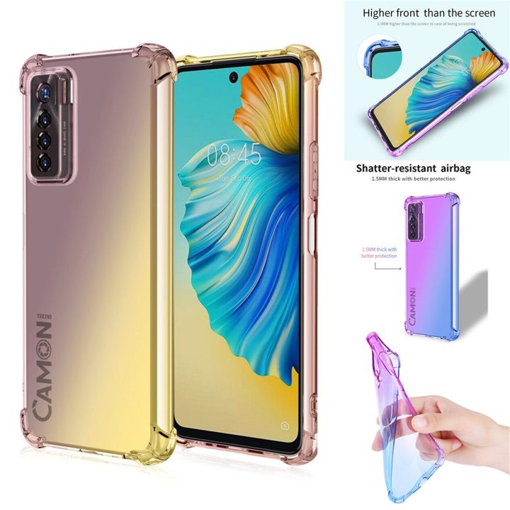 xprmy%20for%20Tecno%20Camon%2017%20(6.6%20)%20Multicolor%20Silicone%20TPU%20Casing%20Soft%20Buffer%20Thin%20Anti%20fall%20Corners%20solid%20color%20Phone%20Cover%20-%20Image%204