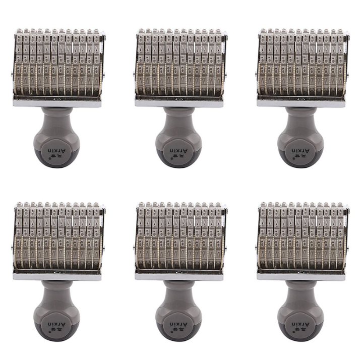 6X 12 Band Self Inking Rubber Stamps Numbering Machine, Grey White