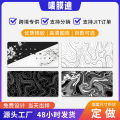 amazon cross-border heatmap abstract line mouse pad new large fluid wave texture anti slip mat factory wholesale.