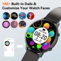 Smart Watch Fitness Tracker For Android Ios Mobile Phones, Sports Running Digital Watch With Sedentary Reminders, Music Control, Circular Touch Screen Smart Watch, Gift For Men Women.