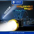 UZBOO Headlamp Explosively Bright Powerful Headlamp LED Headlamp Induction Headlight Waterproof Work Light USB Rechargeable Emergency Light Head-mounted Lamp for Outdoor Running Fishing Hiking. 