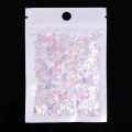 Irregular Glass Paper Nails Glitter Nail Flakes Slices Sparkly Sequins Paillette Tips 3D Nail Art Decoration DIY Manicure. 