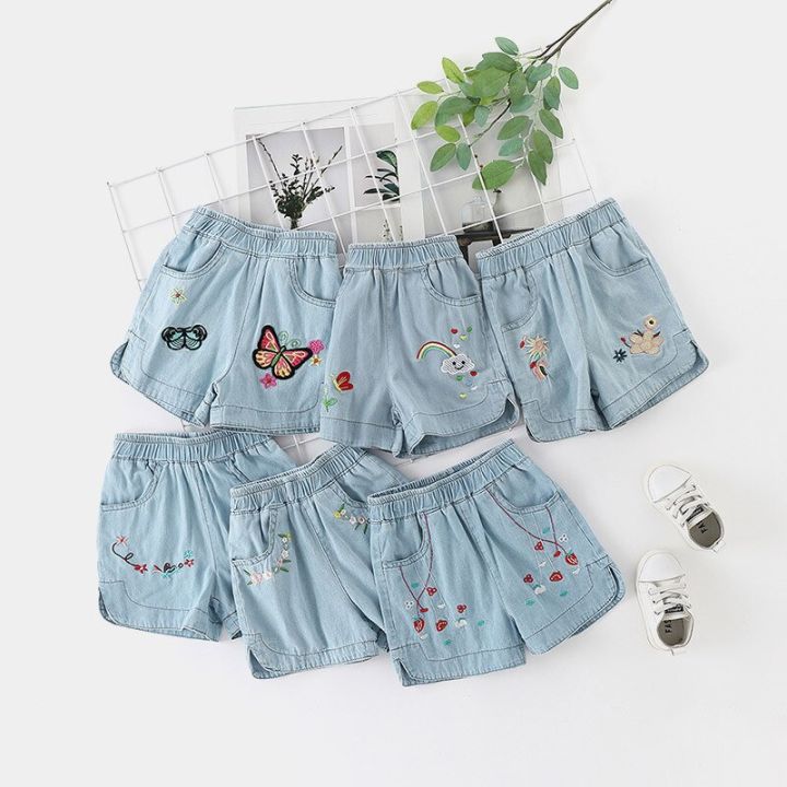 2023%20Hot%20Summer%20Casual%202%203%204%206%208%2010%2012Years%20Children%20Embroidery%20Flower%20Cotton%20Pocket%20Denim%20Blue%20Shorts%20For%20Small%20Baby%20Kids%20Girls%20-%20Image%204