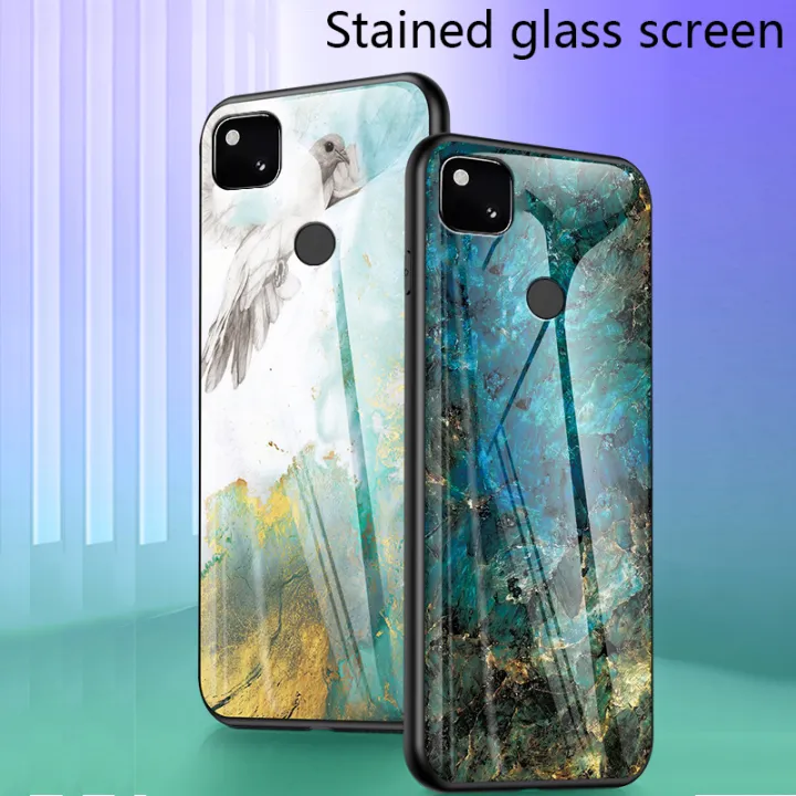 Biruiqu%20For%20Google%20Pixel%204A%20Shockproof%20Fashion%20Marble%20Tempered%20Glass%20Back%20Case%20Cover%20-%20Image%209