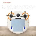 Smart Floor Vacuum Cleaner 3-In-1 Auto Rechargeable Smart Sweeping Robot 1800Pa Multifunctional Cleaner Dry Wet Sweeping-Black.