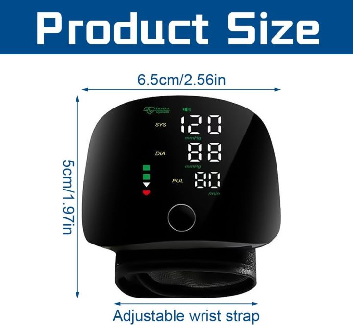 Blood%20Pressure%20Monitors,%20Automatic%20Wrist%20Blood%20Pressure%20Monitors%20with%20Digital%20LCD%20Screen,%20Adjustable%20Cuff%20Blood%20Pressure,%20Rechargeable%20Wrist%20BP%20Monitor%20with%2099%20x%202%20Reading%20Memory%20-%20Image%208
