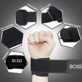 Gym Wrist Support Band - 1 Pair (Black) - Provide Essential Support During Intense Workouts. 