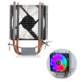 Popular 【50,000 Hours】DC 12V CPU Mute Cooler RGB Cool Light Effect. 