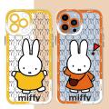 Miffys Kawaii Phone Case for Apple iPhone 15 Pro Max 13 14 Plus 12 Mini 11 Pro XR 8 SE 7 6S XS MAX Matte Armor Cover. 