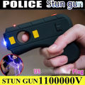 Outdoor fully handheld stun gun, rechargeable stun gun, LED, portable female tool. 