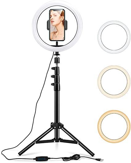 20"%20Selfie%20LED%20Ring%20Light%20with%20Tripod%20Stand%20&%20Cell%20Phone%20Holder%20Desktop%20Lamp%20Mini%20Led%20Camera%20Light%20for%20Tiktok/Youtube/Live/%20Makeup/Photography.%20-%20Image%202