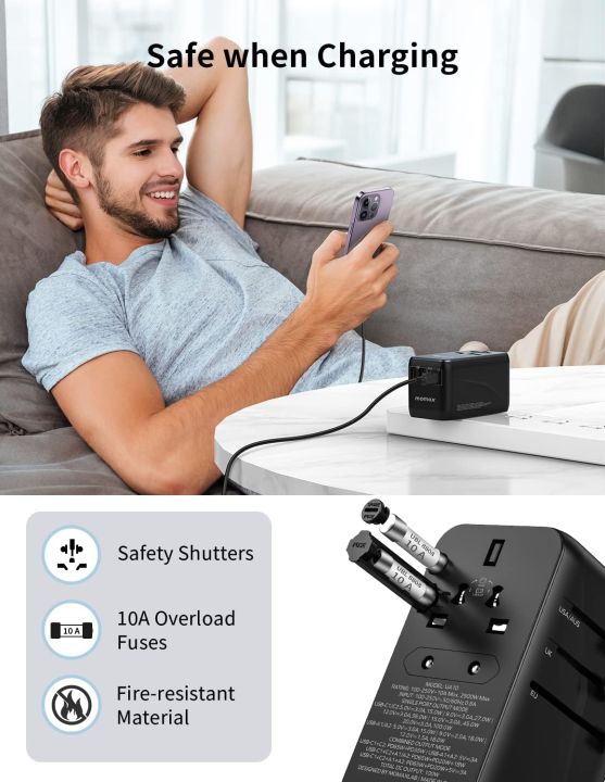 Momax%201-World%20UA10%20100W%20GaN%204%20ports%20+%20AC%20Travel%20Adapter%20-%20Image%204
