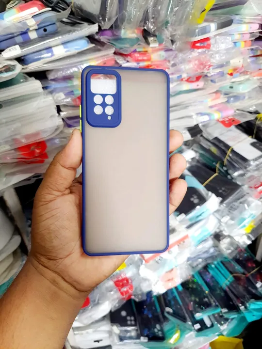 For%20Redmi%20Note%2011%20pro%204g%20Matte%20Translucent%20Shockproof%20Back%20Cover%20Camera%20Protection%20Bumper%20Phone%20Cases%20-%20Image%202