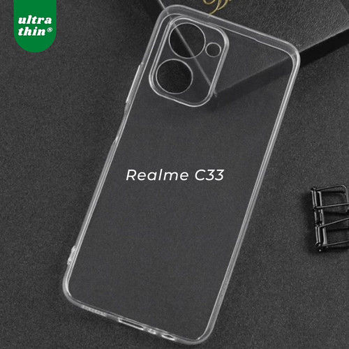 For Realme C33 Premium Silicone Case Crystal Clear Soft TPU Ultra-Thin Transparent Flexible Protective Mobile Phone Back Cover