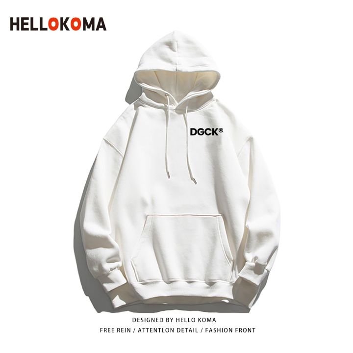 HELLO%20KOMAThin%20European%20and%20American%20High%20Street%20Hooded%20Sweater%20Women's%20Autumn%20and%20Winter%20Fleece-Lined%20Thickened%20Loose%20Casual%20Top%20Men's%20Fashion%20-%20Image%203